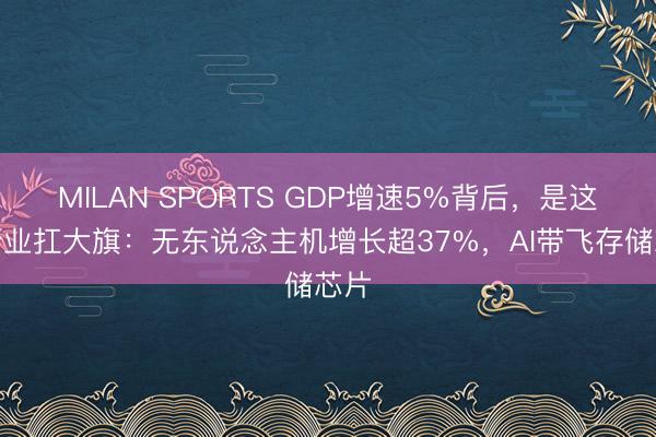 MILAN SPORTS GDP增速5%背后,是这些行业扛大旗:无东说念主机增长超37%,AI带飞存储芯片