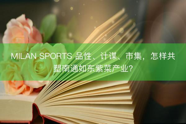 MILAN SPORTS 品性、计谋、市集,怎样共塑南通如东紫菜产业?